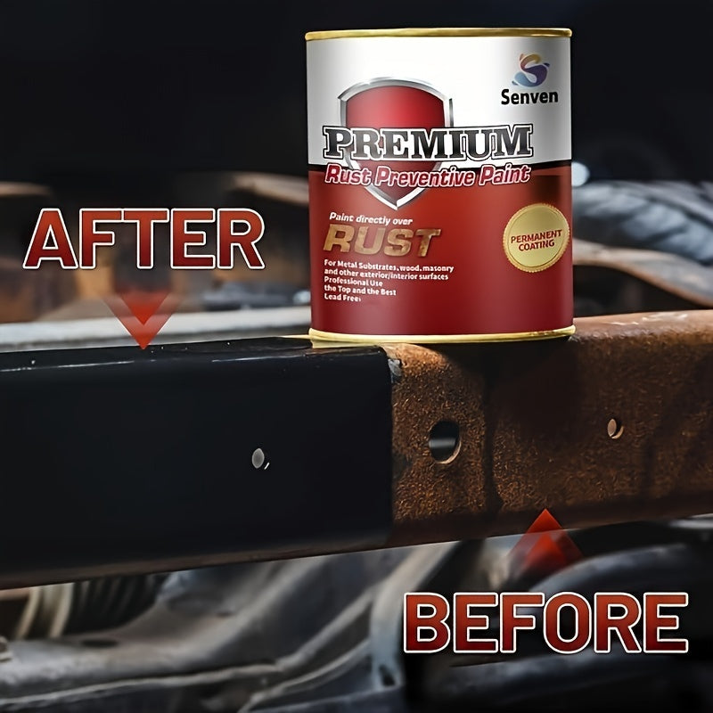 Rust Converter & Preventive Coating 35oz – Permanent Rust Remover, Anti-Rust Reformer for Automotive Metal Frames, Non-Porous Black Metallic Barrier