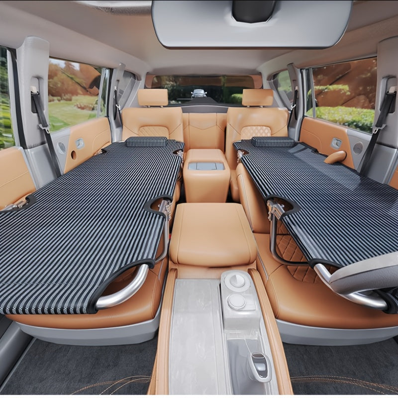 Non-Inflatable Car Bed for Sedan Backseat – Universal Folding Travel Bed for In-Car Sleeping, Portable Rear Seat Mattress for Road Trips & Camping