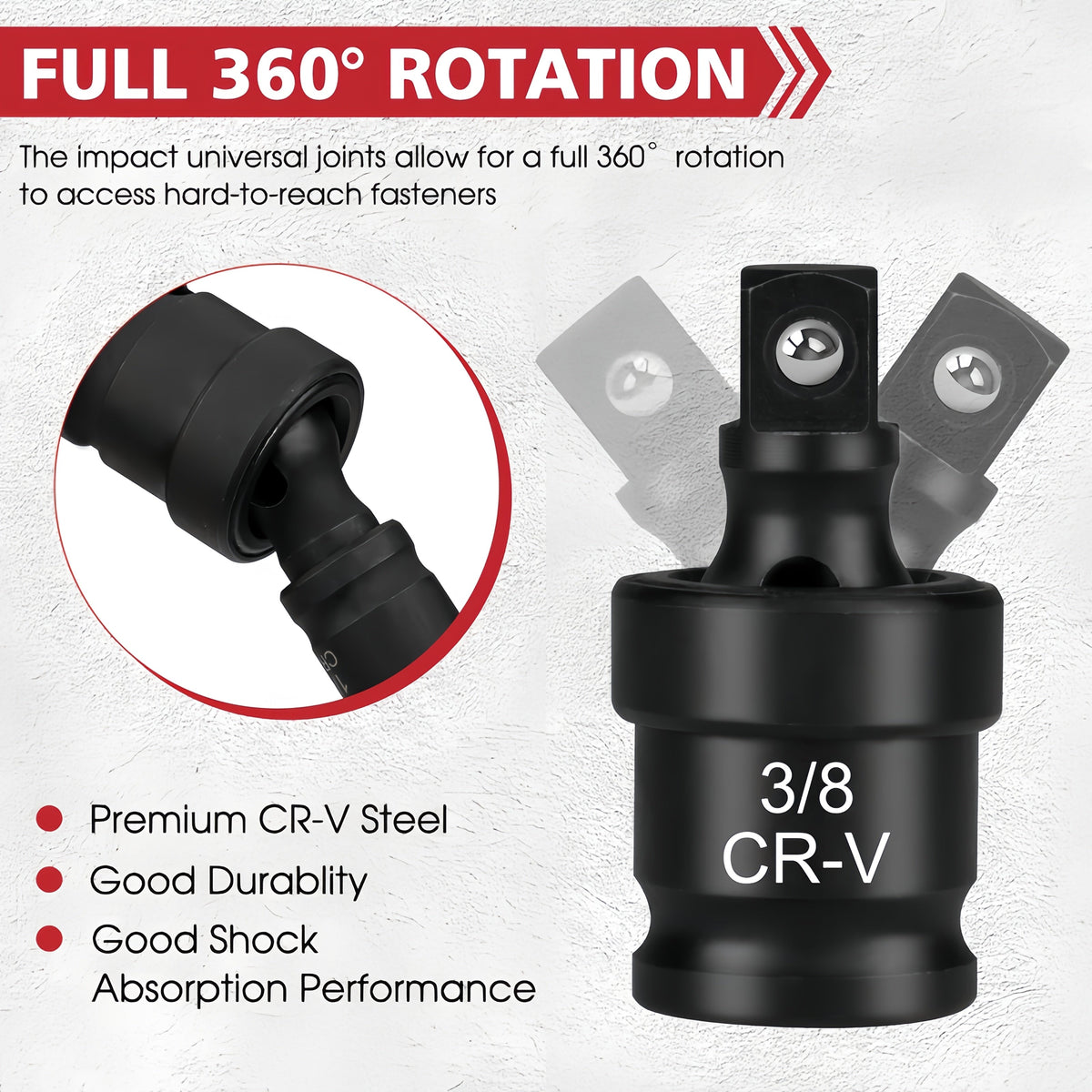 18-Piece Socket Extension Bar Set – CR-V Steel, 1/4" 3/8" 1/2" Drive, Adapters & Impact Bit Connectors