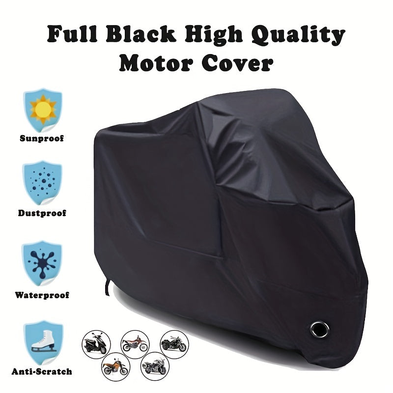 Motorcycle Cover Heavy Duty 210D – Waterproof, UV Protection, Tear-Proof Motorbike Cover with Lock Holes
