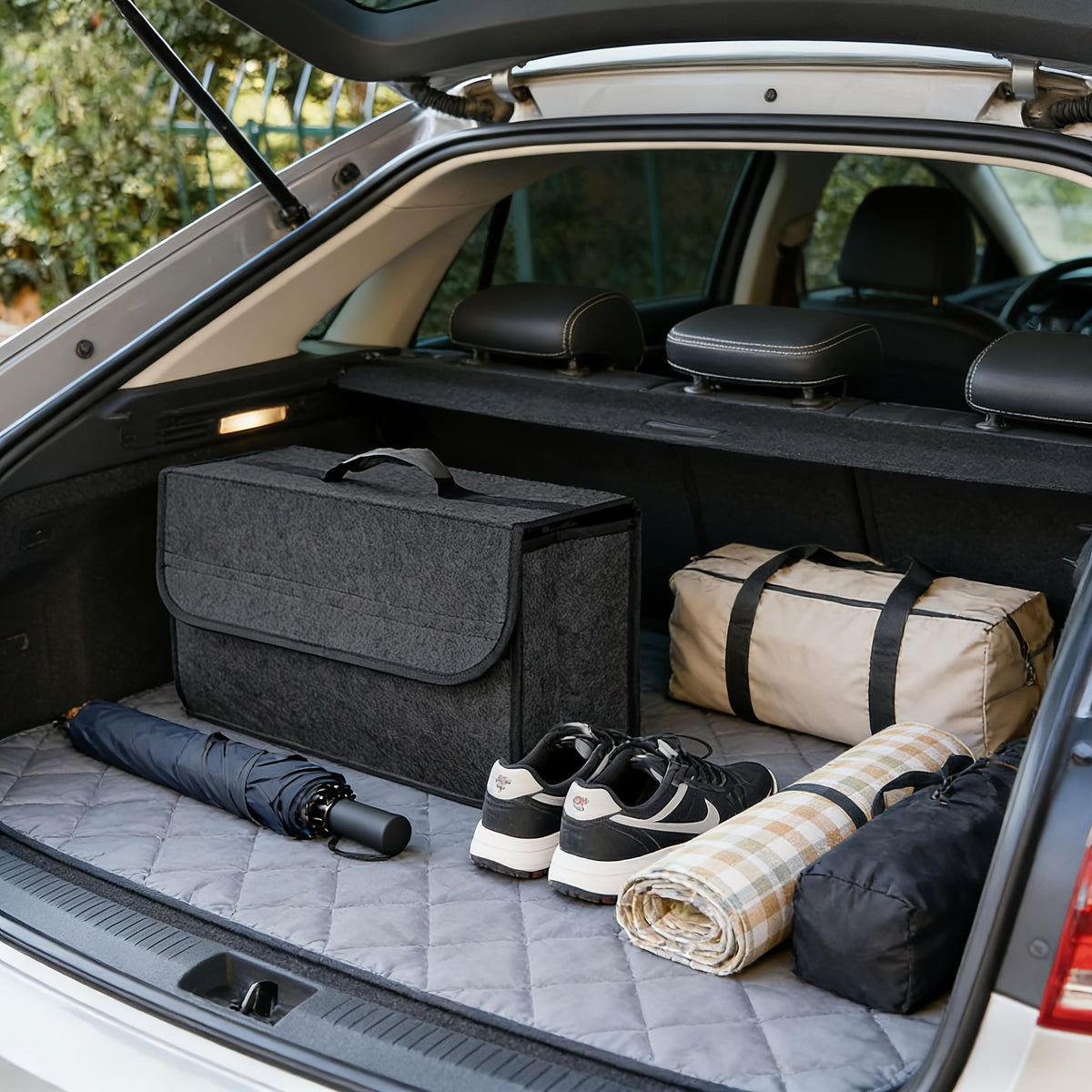 Car Trunk Organizer Foldable Felt Storage Box – Scratch-Resistant Collapsible Bag | Car Home Camping Travel Business Portable