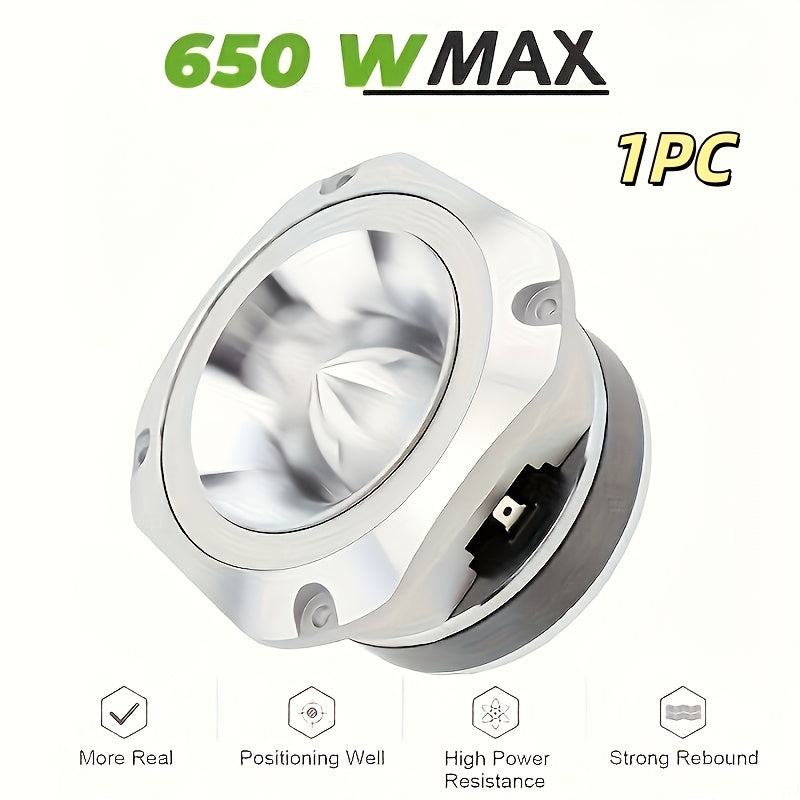 Car Tweeters 600W Bullet Super Tweeter, 4 Inch Aluminum Frame Chrome Dome Tweeters for Car Audio, 6 Ohm High-Frequency Component Speakers for Stereo Sound System Upgrade