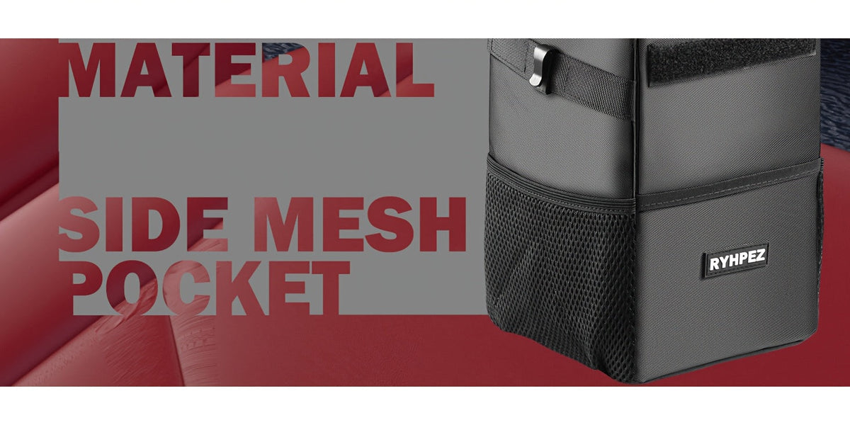 Car Trash Can Leakproof 2.1 Gallon – See-Through Window & Removable Liner | Garbage Bin Organizer for SUV Truck Vehicle Black Coffee