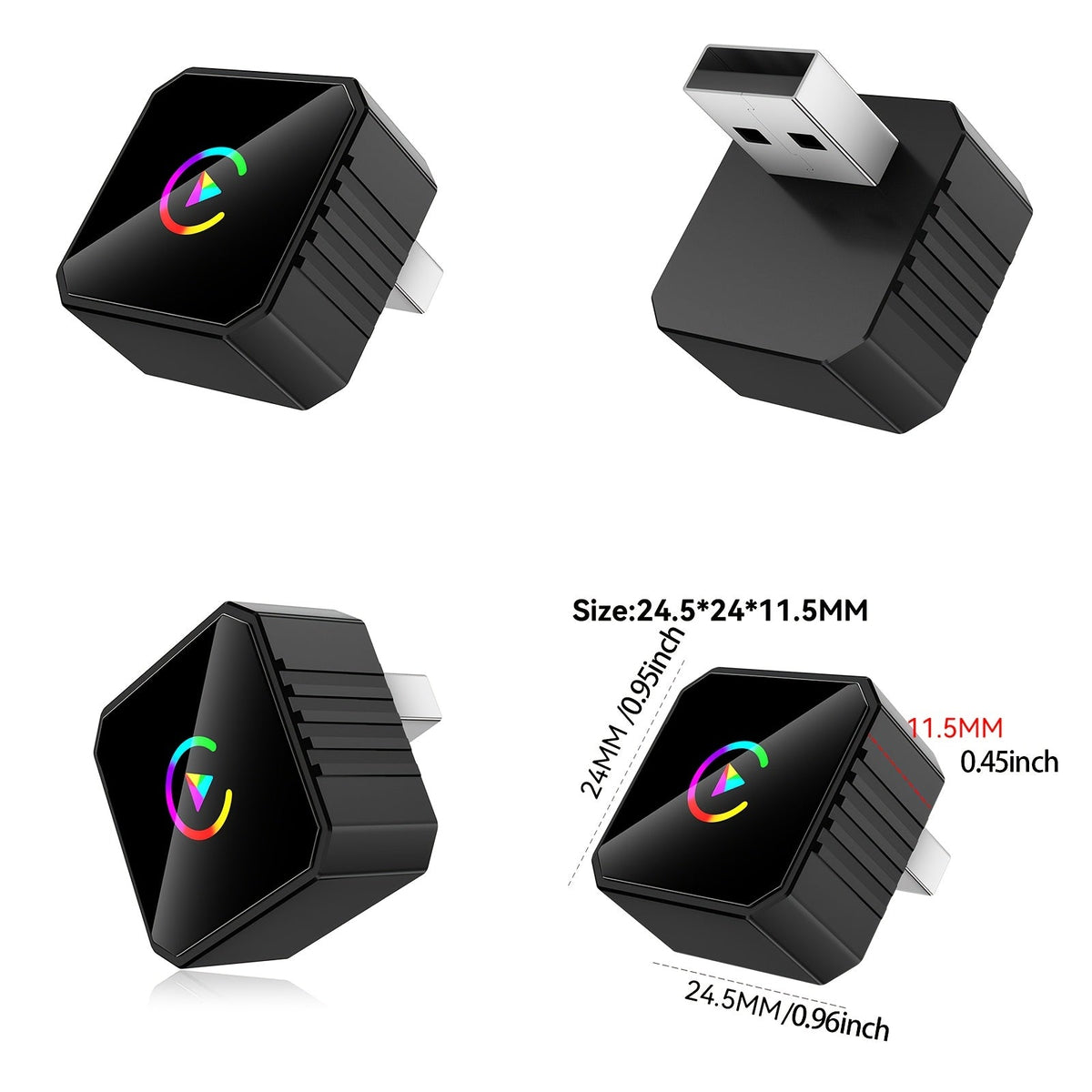 Wireless CarPlay USB Dongle – Compact Plug-In Adapter for Hands-Free Smartphone Connectivity, No Battery, Compatible with Wired CarPlay & Android Auto