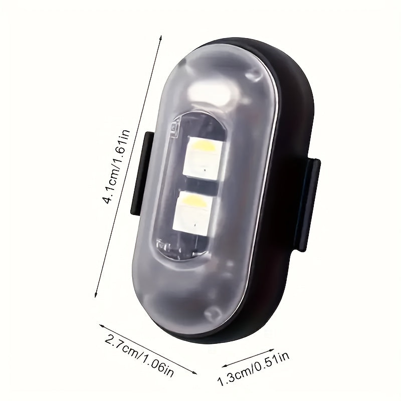 Wireless LED Strip Lights 8-Color Anti-Collision High Brightness Remote Control USB Charging Waterproof for Car Motorcycle Bike Drone Aircraft 4pcs or 6pcs