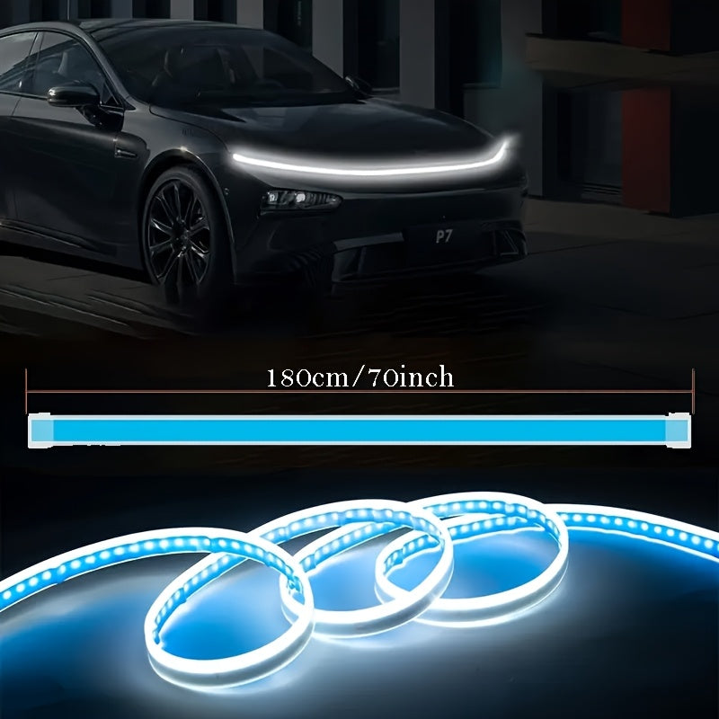 70 Inch Engine Bay LED Through Light 2000-3000 Lumens White Auto Welcome Mode Steering Effect 12V Hardwire for Car SUV Universal Fit