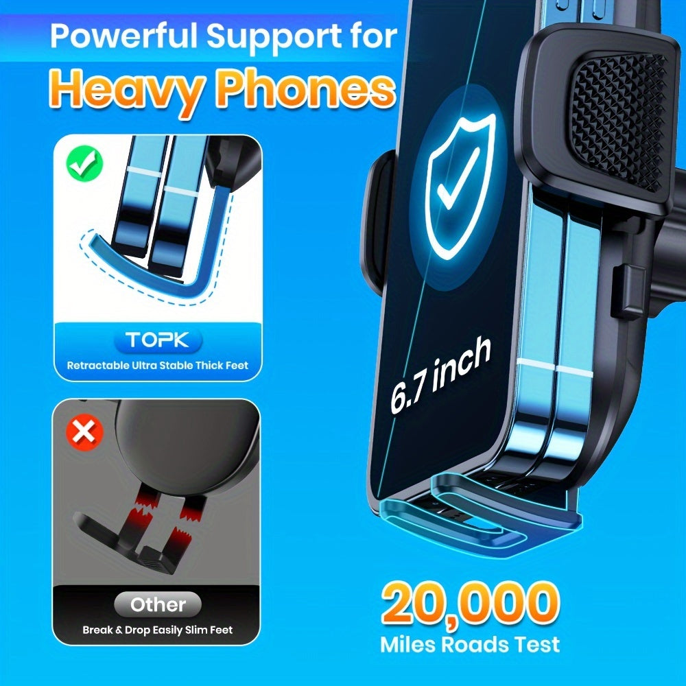TOPK D38Z Car Phone Mount, Dashboard & Air Vent, Adjustable Horizontal & Vertical, Universal Fit for All Smartphones