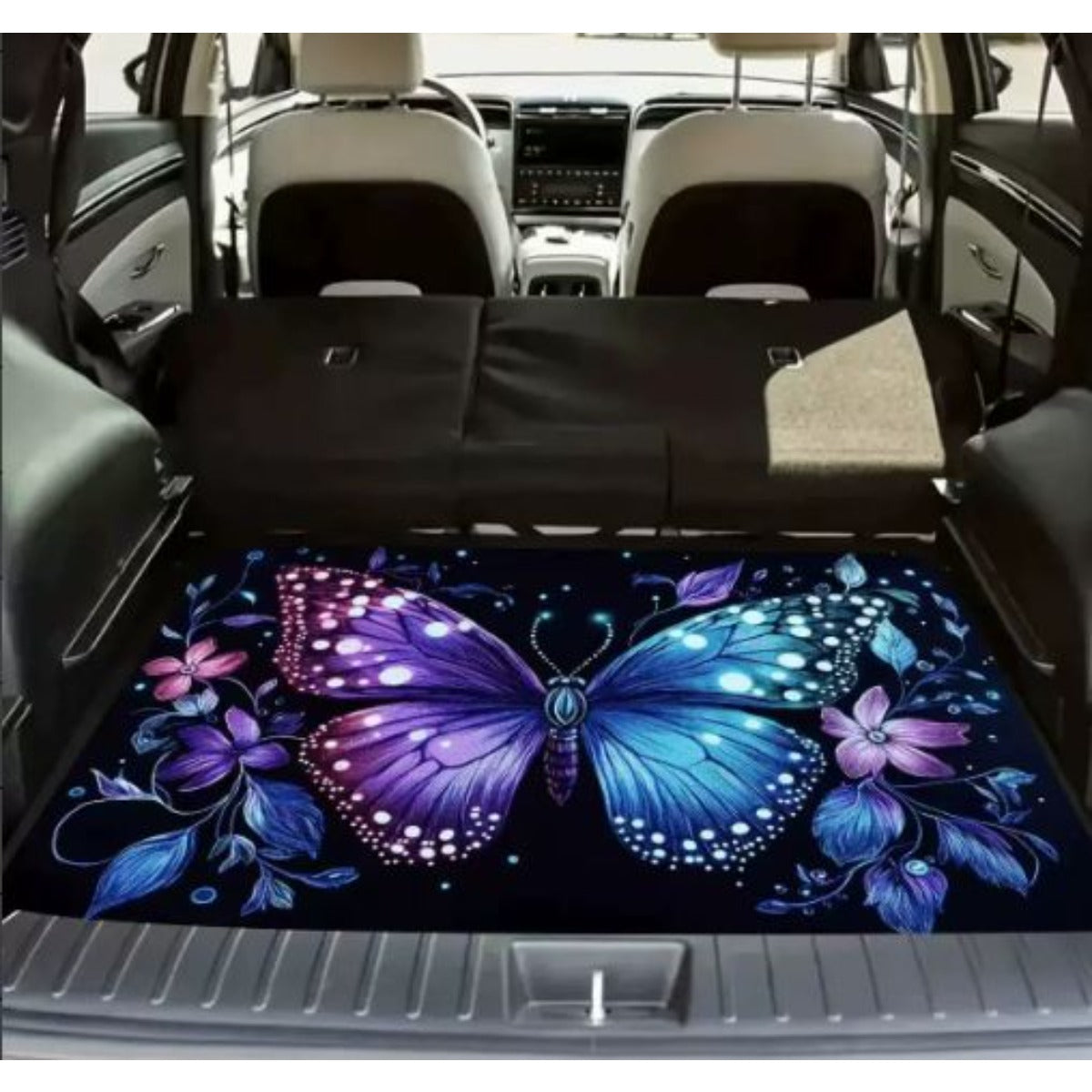 Car Trunk Mat Cargo Liner – Waterproof Non-Slip Durable Floor Mat with Distinctive Patterns, Protects Against Dirt Spills & Scratches, Universal Fit