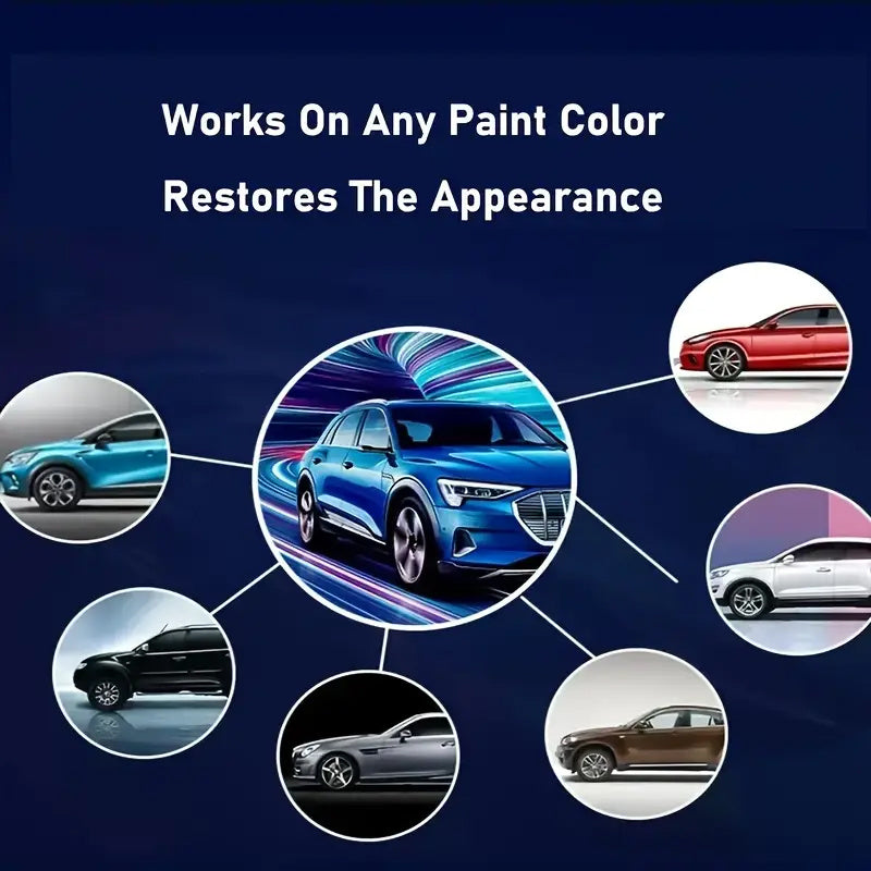 Car Scratch Repair Kit – Paint Scratch Remover & Surface Restorer with Protective Wax, Works on All Paint Colors | Includes Applicator Sponge