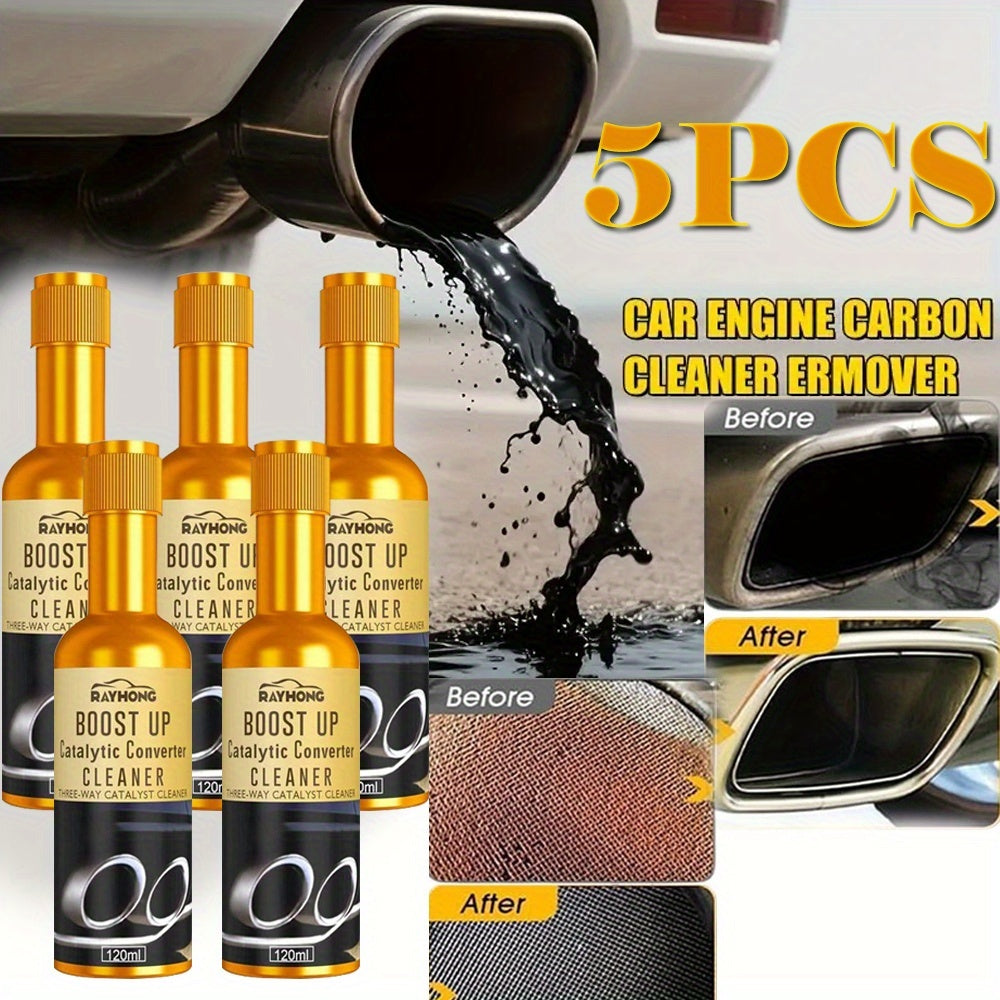 Engine & Catalytic Converter Cleaner 5-Pack – Deep Cleaning Fuel System Boost, Multipurpose Vehicle Engine Treatment for Performance Restoration