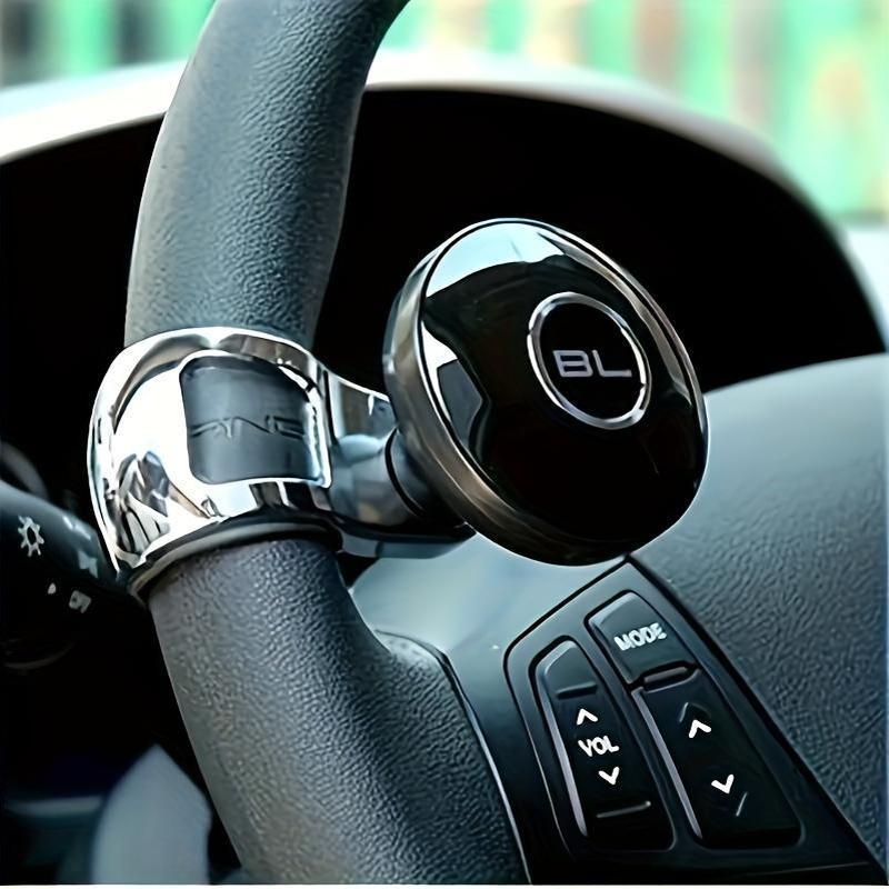 Carbon Fiber Steering Wheel Knob – Universal Fit, Durable PC Material, Enhances Driving Comfort, 1 or 2 Pack (Black)