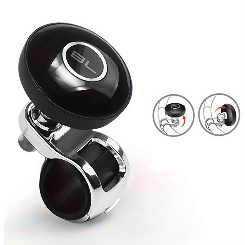 Carbon Fiber Steering Wheel Knob – Universal Fit, Durable PC Material, Enhances Driving Comfort, 1 or 2 Pack (Black)