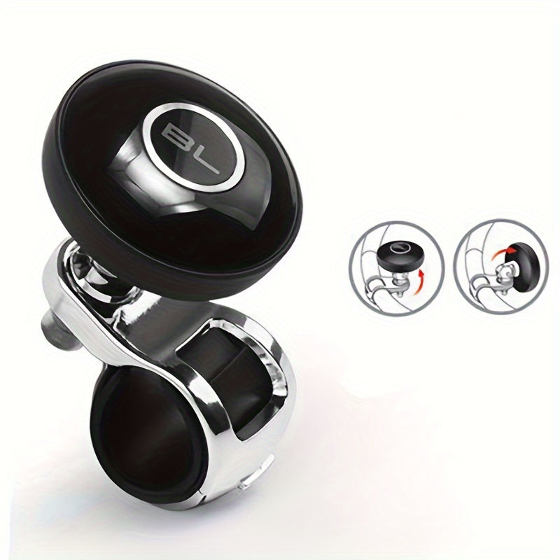 Carbon Fiber Steering Wheel Knob – Universal Fit, Durable PC Material, Enhances Driving Comfort, 1 or 2 Pack (Black)