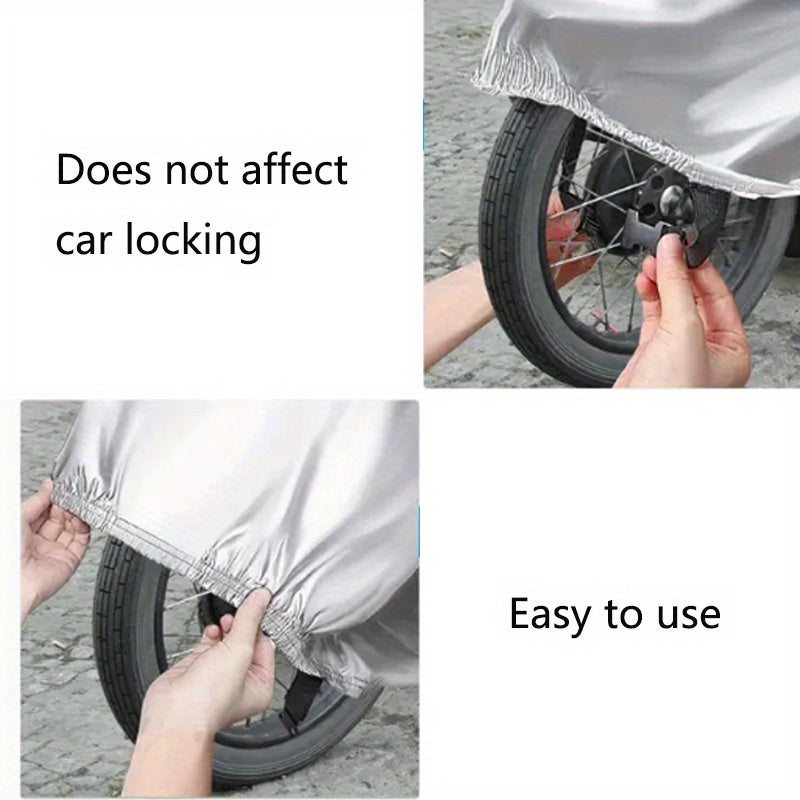 Waterproof Motorcycle Cover with Lock Hole – Full Body Outdoor Rain Cover for Motorbike | S & L Sizes