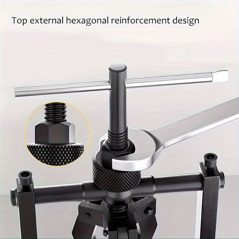 3-Jaw Gear & Bearing Puller Set 2pc | Reversible Inner Outer Pilot Bearing Puller Wheel Bearing Remover Forged Steel