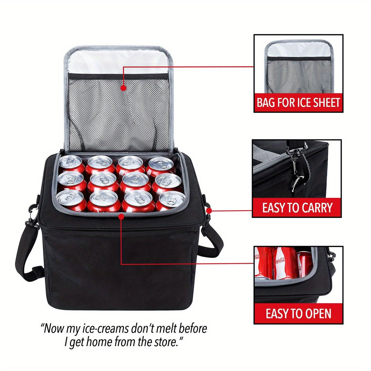 5-in-1 Trunk Organizer with Insulated Cooler Bag – Collapsible SUV Cargo Organizer, 3 Compartments, Removable Dividers & Tie-Down Straps