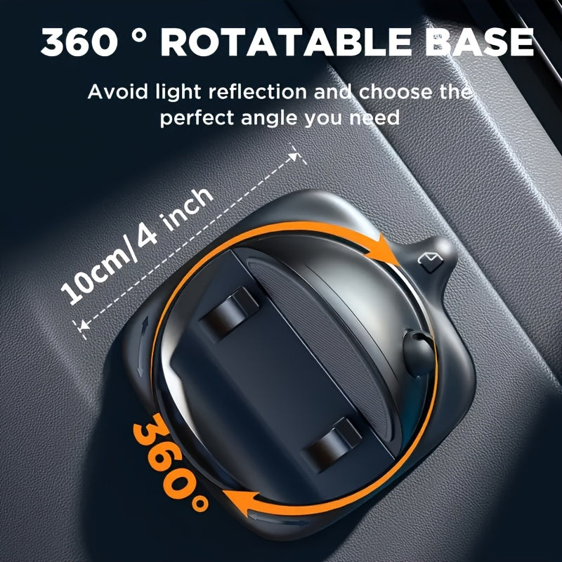 JOYROOM Dashboard Phone Mount Rotatable – Spring-Loaded Grip, Non-Slip ABS Car Holder for iPhone & All Smartphones