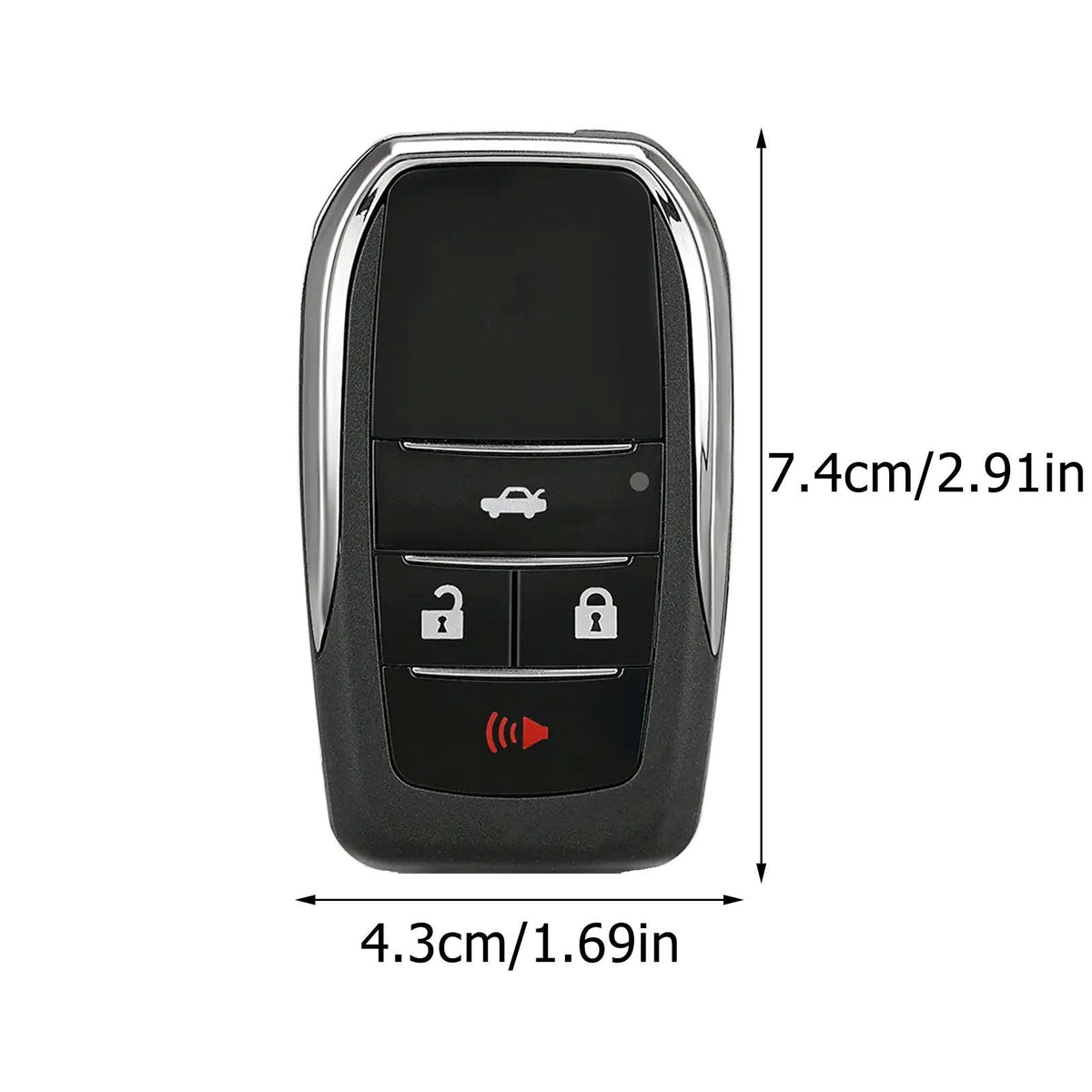 Toyota Flip Key Fob Shell Replacement 4 Button - Fits Camry Corolla Avalon Venza Scion xB 2007-2012, FCC HYQ12BBY GQ4-29T MOZB41TG, 2 Pack