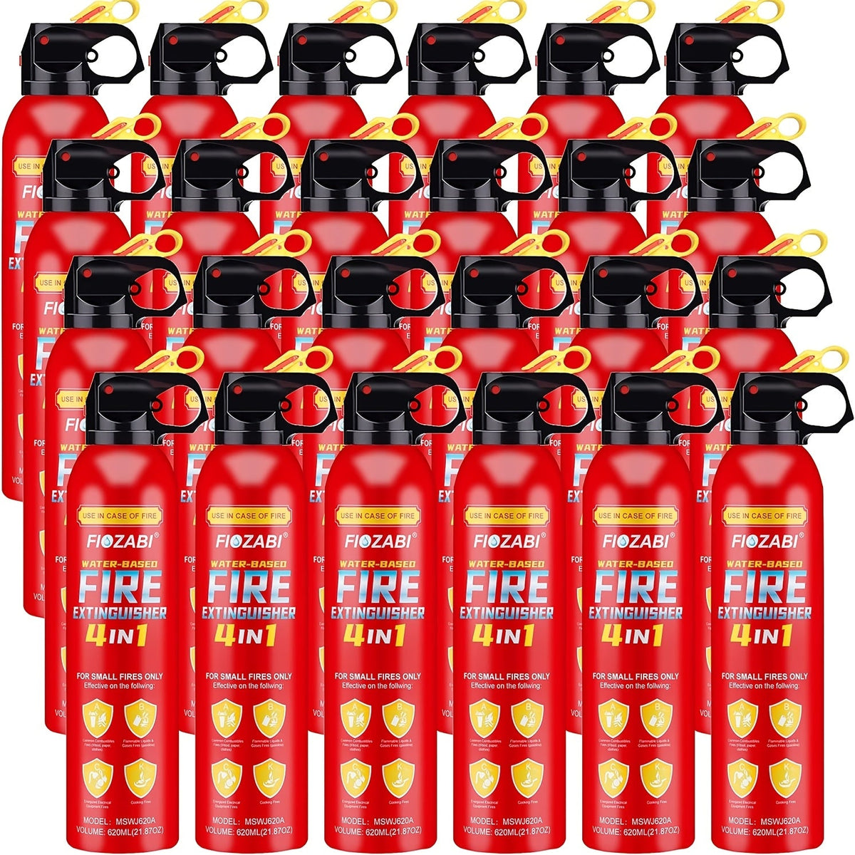 Portable Fire Extinguisher Spray 4-in-1 – Water-Based 0.5-A:21-B:C:5K with Mounting Bracket for Car, Home, Kitchen & Garage