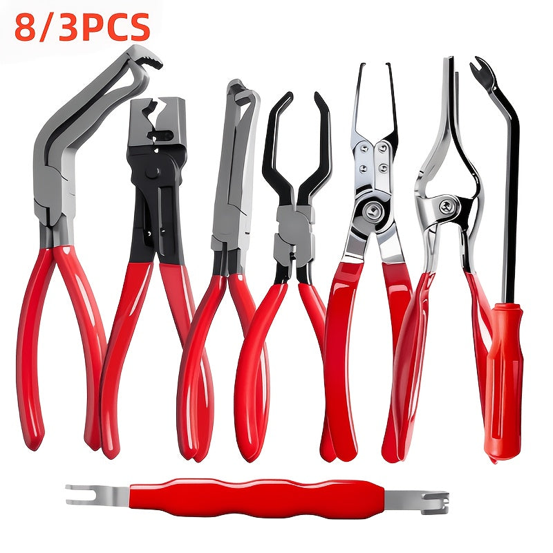 Automotive Electrical Connector Removal Tool Set, 3-Piece Disconnect Pliers Kit with Ruler, Terminal Separator for Car Fuel Line & Wiring Harness, Upgraded Connector Pliers