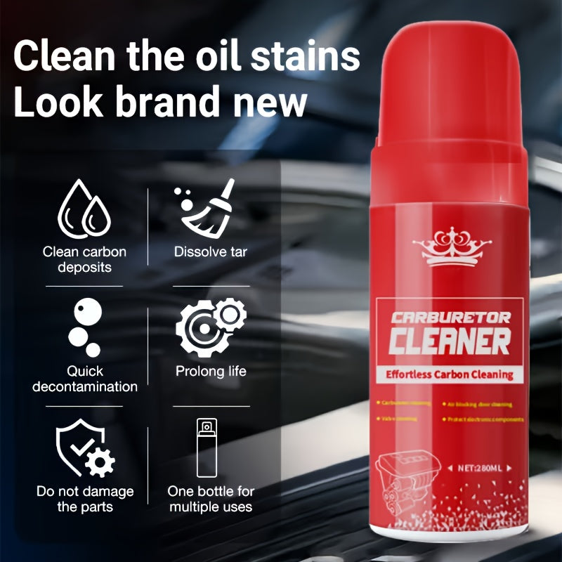 Engine Degreaser Cleaner 280ml, Heavy-Duty Engine Exterior Cleaner for Oil Grease & Grime Removal, Low-Odor Automotive Degreasing Solution for Engine Bay Fuel Systems & Exhaust Maintenance