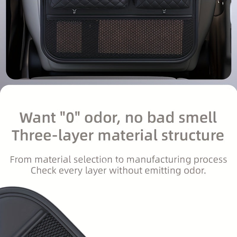 Car Seat Back Organizer Faux Leather with Tablet Holder Cup Holder Mesh Pockets Foldable Backseat Storage Bag for Kids Adults Universal Fit Black Beige Brown