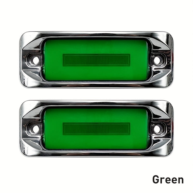 LED Car Side Strobe Warning Lights – 2pcs, High/Low Brightness + Strobe Mode, Truck Side Signal Decorative Flashing Light for Night Driving (5 Colors)