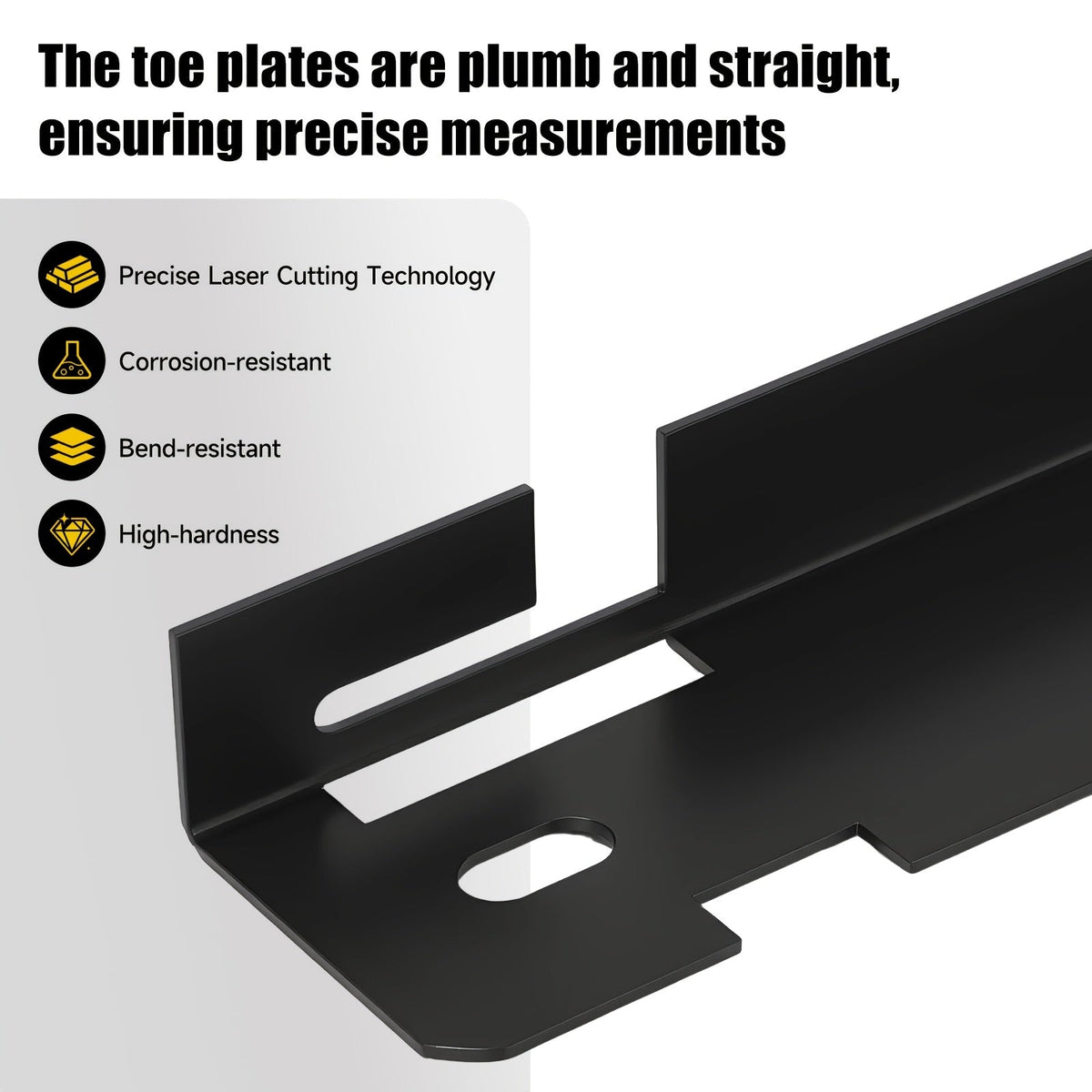 Wheel Alignment Tool 2Pcs – Heavy Duty Toe-In Positioning Plate with Wall Mount Hanging Holes, Universal Fit for Car Truck SUV, Black