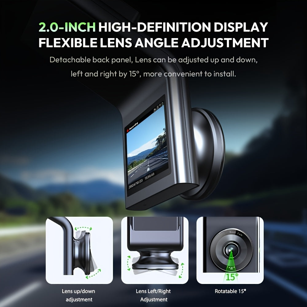 Dash Cam 3K WiFi GPS – 140° Wide Angle, Night Vision, WDR, Parking Mode, Motion Detection & Loop Recording | Botslab G300H Pro