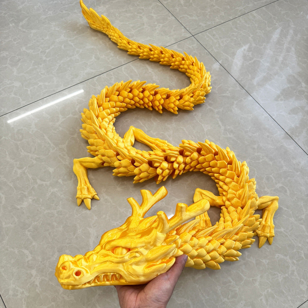 Chinese Dragon Car Dashboard Decoration 74 Inch - Movable Parts Hanging Ornament, Interior Decor for Spring Festival Halloween Christmas, Car Enthusiast Gift