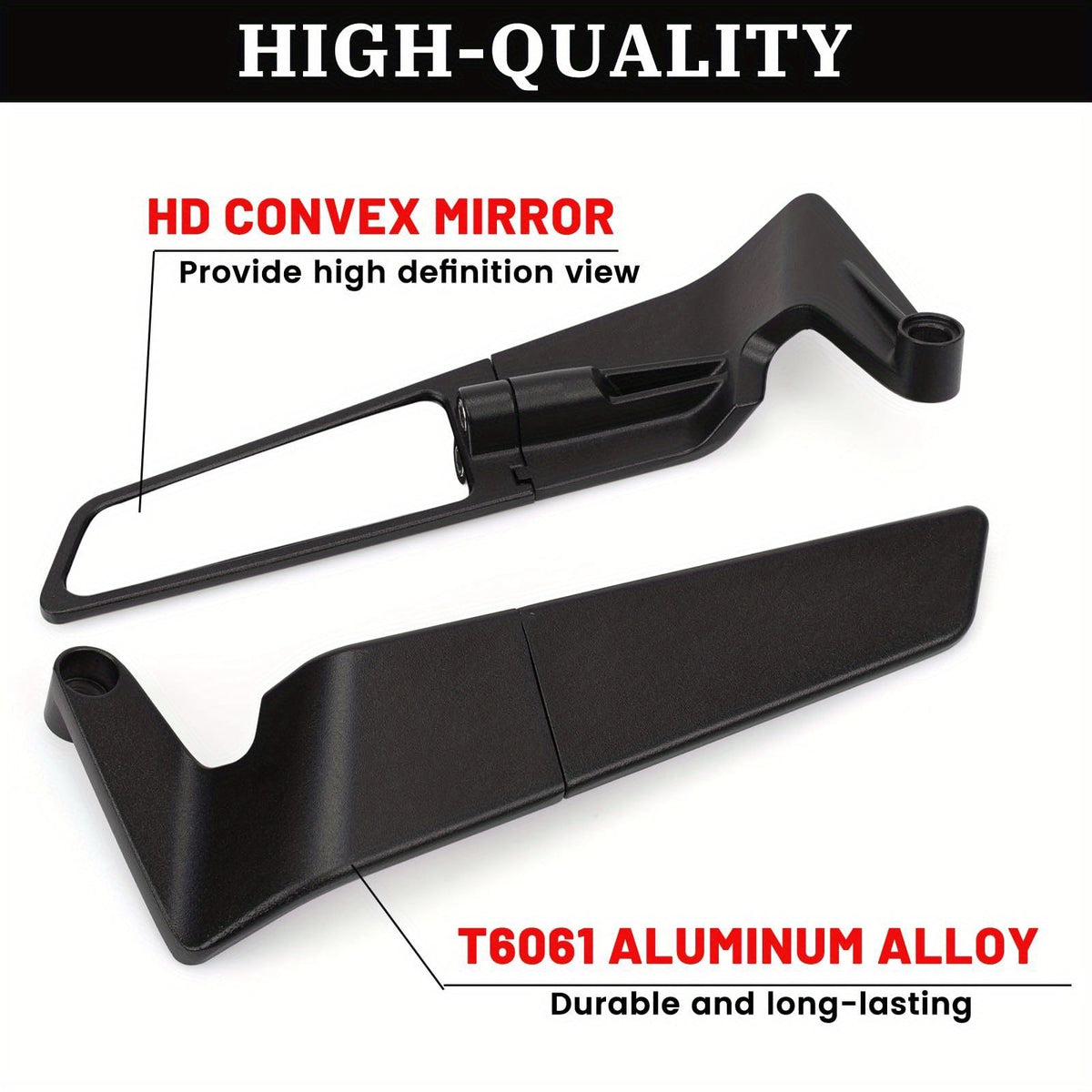 Motorcycle Rearview Mirrors Adjustable Wind Wing Side Mirrors 360° Rotation Compatible with Kawasaki Z400 Z650 Z900 KTM 390 Duke 1290 Super Duke R Street Bikes