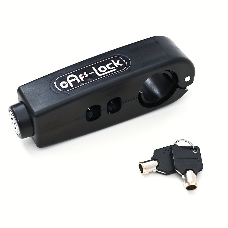 Motorcycle Handlebar Lock Anti-Theft Heavy Duty ABS Portable Security Lock with Reflective Strips for Scooter E-Bike Bicycle Universal Fit