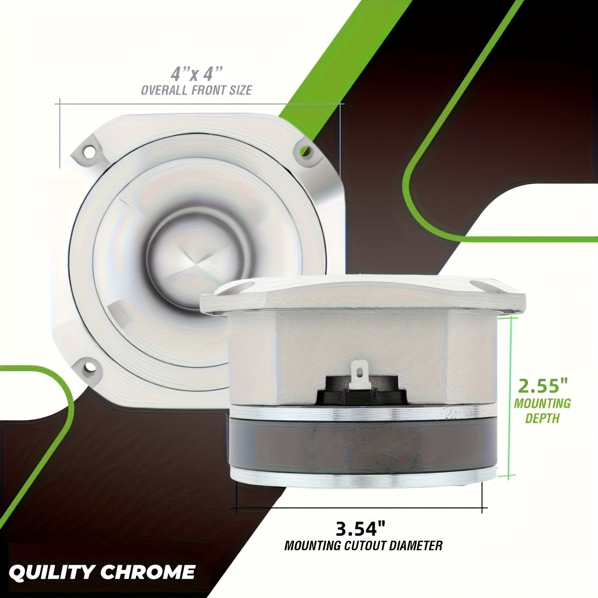 Car Tweeters 600W Bullet Super Tweeter, 4 Inch Aluminum Frame Chrome Dome Tweeters for Car Audio, 6 Ohm High-Frequency Component Speakers for Stereo Sound System Upgrade