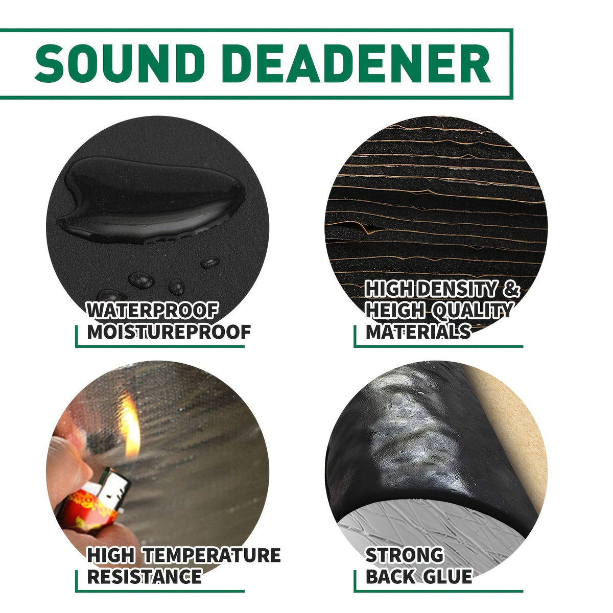 Sound Deadener Car Heat Shield Mat – Self-Adhesive Reflective Aluminum Foil Insulation, Noise & Vibration Reduction for Floor, Cab & Trunk (22 or 26 Sq Ft)