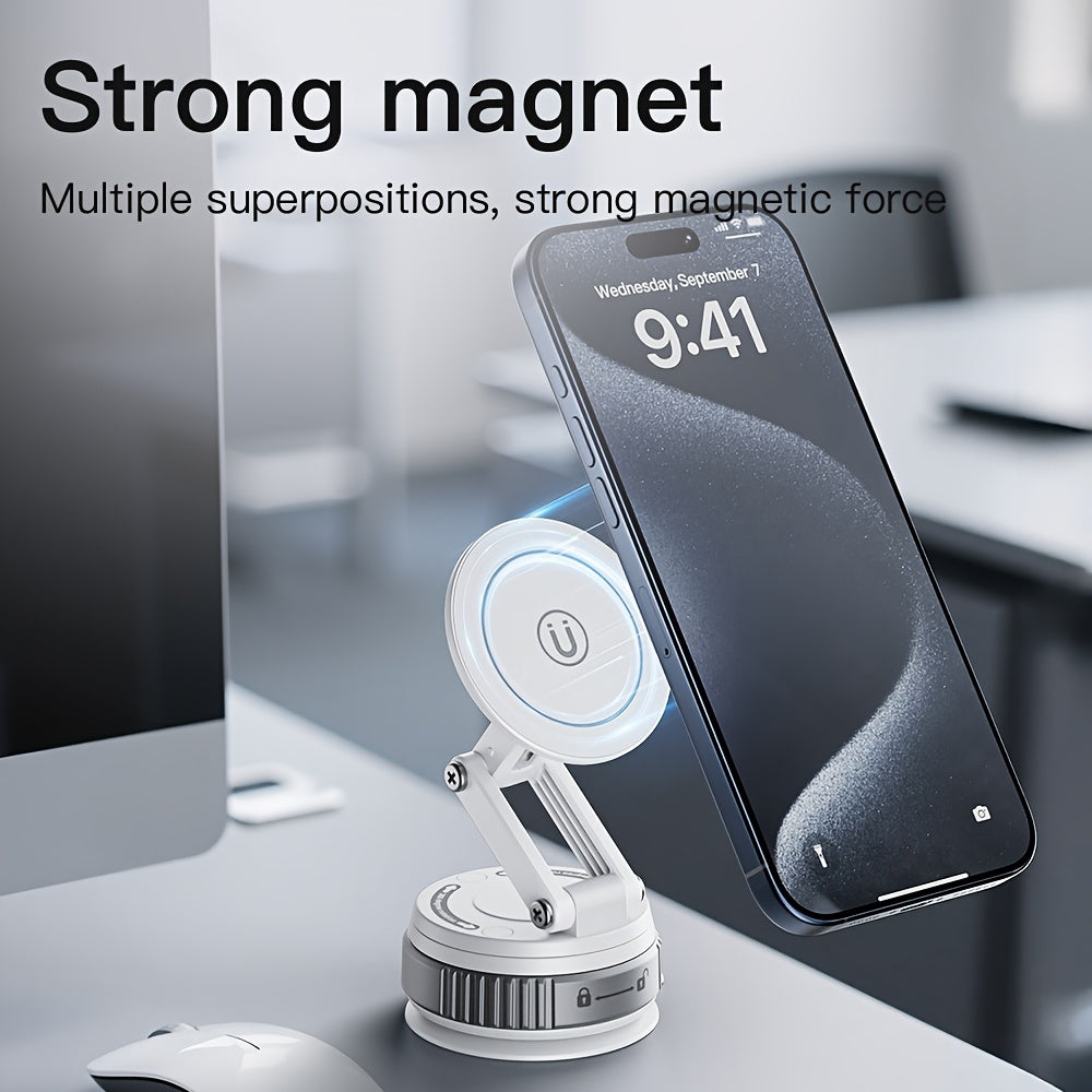 Magnetic Car Phone Mount 360° Rotation – Foldable Universal Holder for iPhone 16 15 14 12 & All Smartphones, Portrait & Landscape