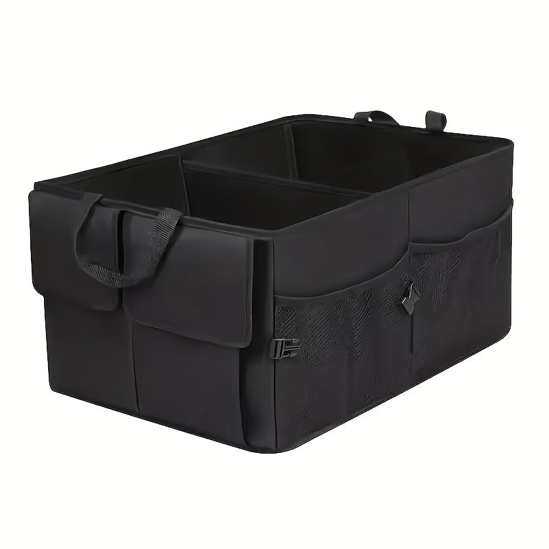 Large Capacity Car Trunk Organizer – Heavy-Duty Foldable Cargo Storage Box with Multi-Compartments, Non-Slip Base | Car, Truck, SUV