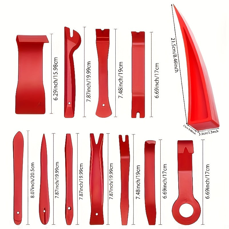 Car Trim Removal Tool Kit 25Pcs, Air Wedge Pump Long Reach Grabber Pry Tools, for Door Panel Molding Clip Fastener Removal, with Carrying Bag