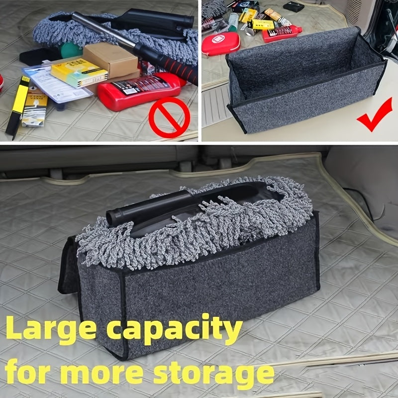 Car Trunk Organizer Foldable Felt Storage Box – Scratch-Resistant Collapsible Bag | Car Home Camping Travel Business Portable