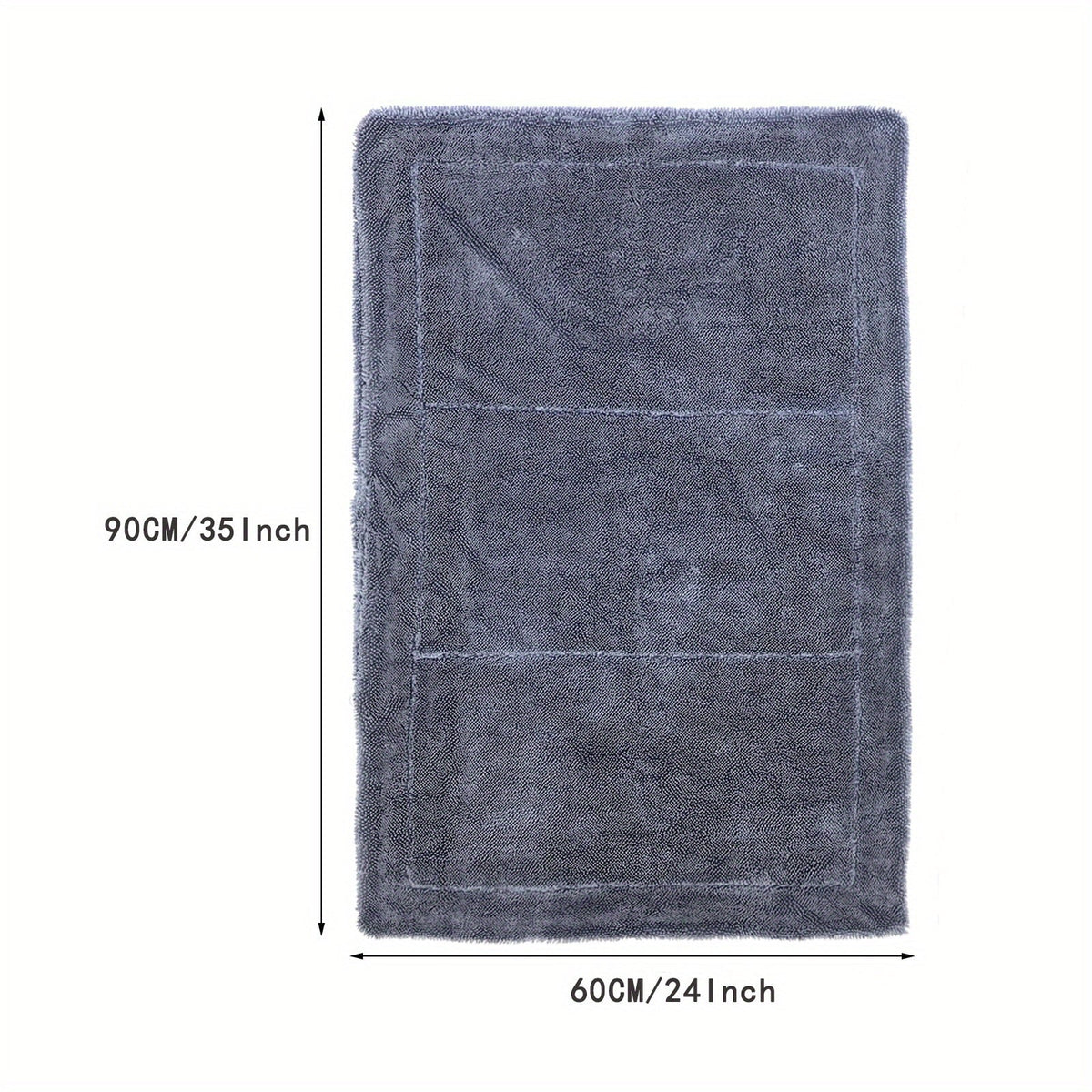 XL Twisted-Loop Microfiber Car Drying Towel 24"x35" – Super Thick, Ultra Absorbent, Lint-Free & Streak-Free Auto Detailing Cloth