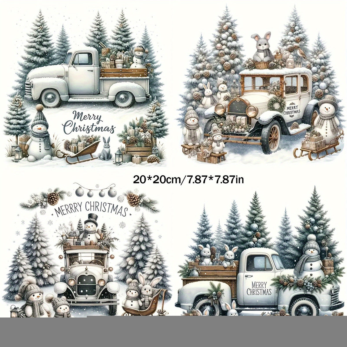 Christmas Vinyl Stickers 2 Pack Merry Christmas Decals for Laptop Bottle Truck Phone Motorcycle Window Wall Cup – Holiday Sticker Set