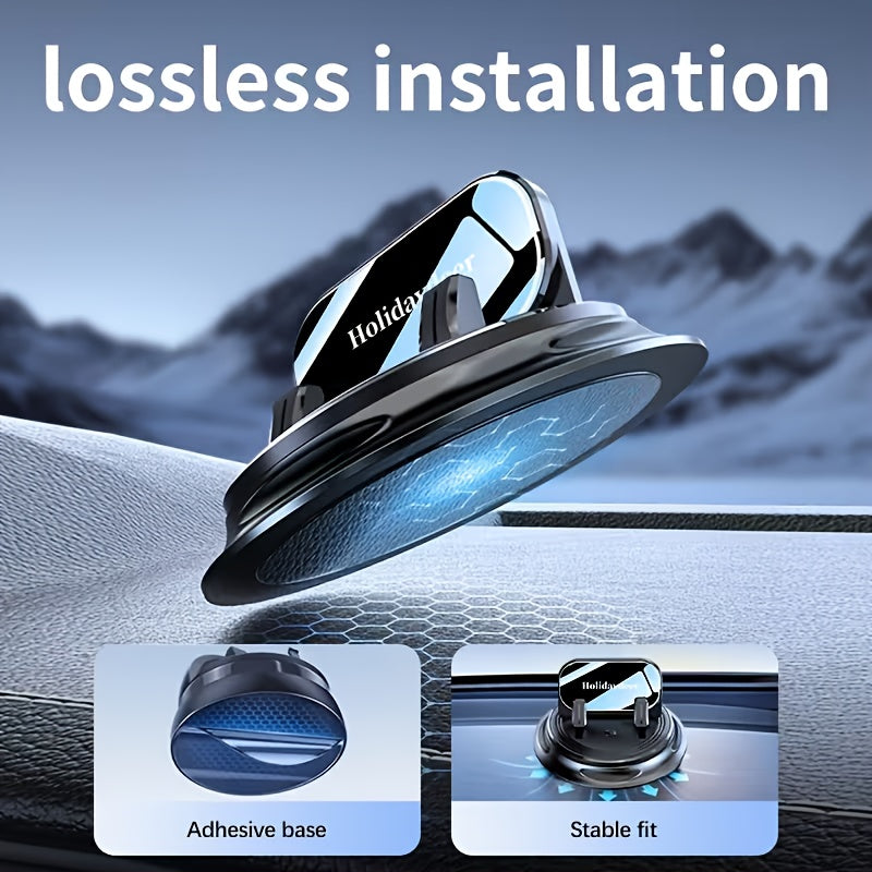 360° Rotating Dashboard Phone Holder – Universal GPS Navigation Mount for Car, Office & Home Desk Use