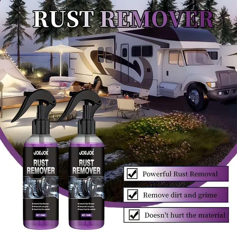 Car Rust Remover & Converter Spray – 3.38oz with Scrubbing Pad | Rust Repair for Auto, RV & Metal Surfaces