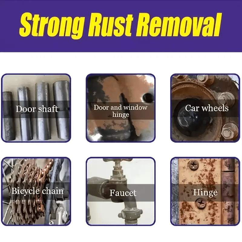 Rust Remover Spray 100ml with Towel, Rust Converter & Protective Sealant for Car Wheels Brake Drums Hubs Tools Metal Surfaces, Anti-Corrosion Treatment