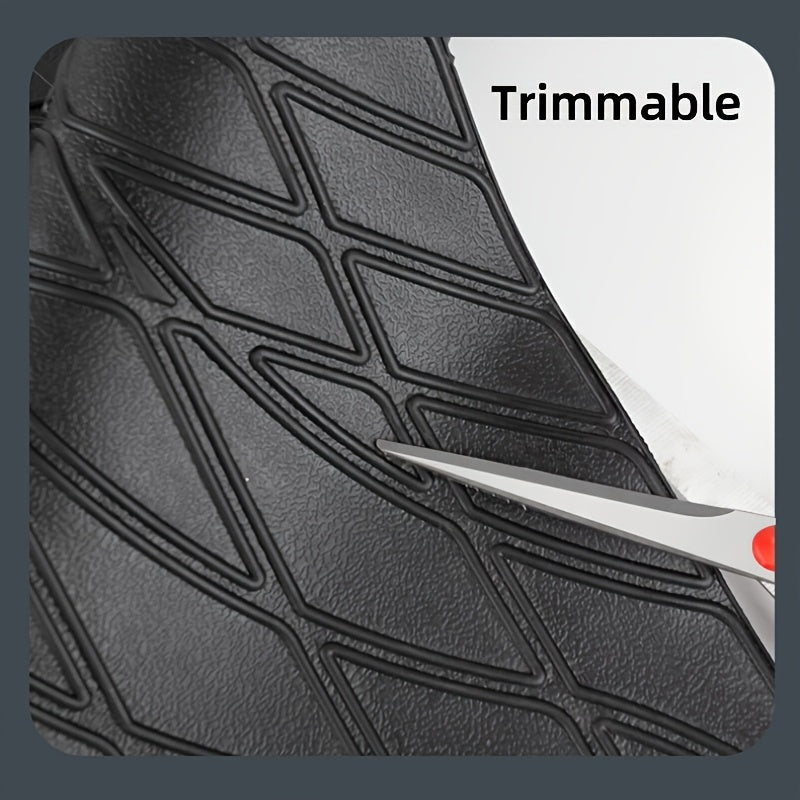 Trunk Cargo Liner Mat – Universal Trim-to-Fit, All-Weather Rubber Protection for Car, SUV & Sedan, Waterproof Seat Back Protector