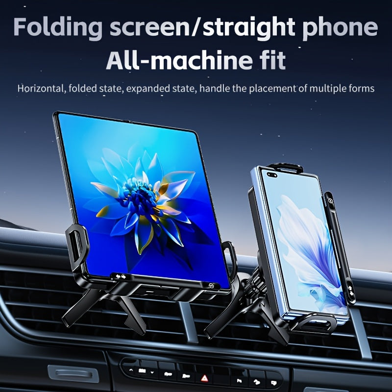 15W Wireless Car Charger Mount, Auto-Clamping, Electric Rotation, Fast Charging for iPhone 16/15/14/13/12 & Samsung Z Fold6/5/4, 4.3"-6.9" Phones