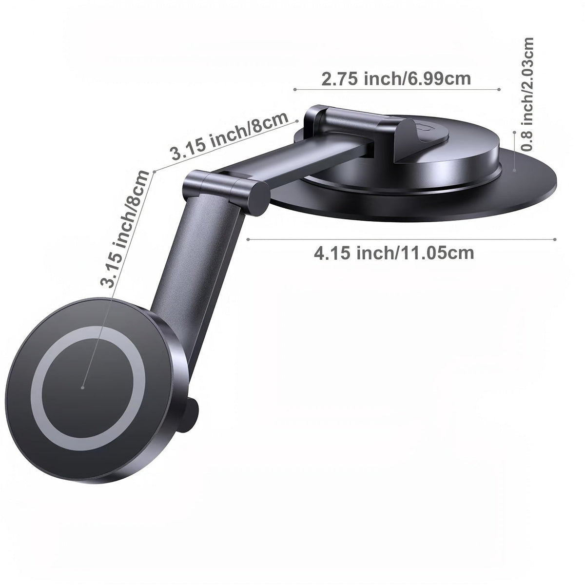Magnetic Car Phone Mount – 360° Rotatable Dashboard Holder for iPhone & Smartphones | Strong Magnet Grip