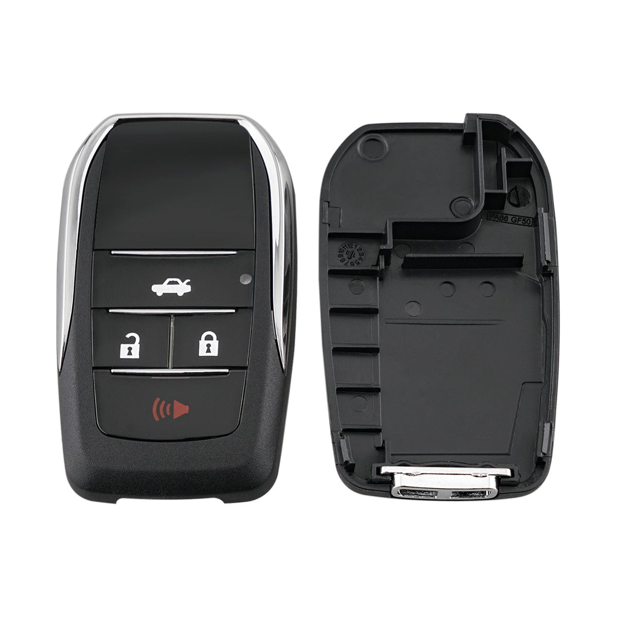 Toyota Flip Key Fob Shell Replacement 4 Button - Fits Camry Corolla Avalon Venza Scion xB 2007-2012, FCC HYQ12BBY GQ4-29T MOZB41TG, 2 Pack