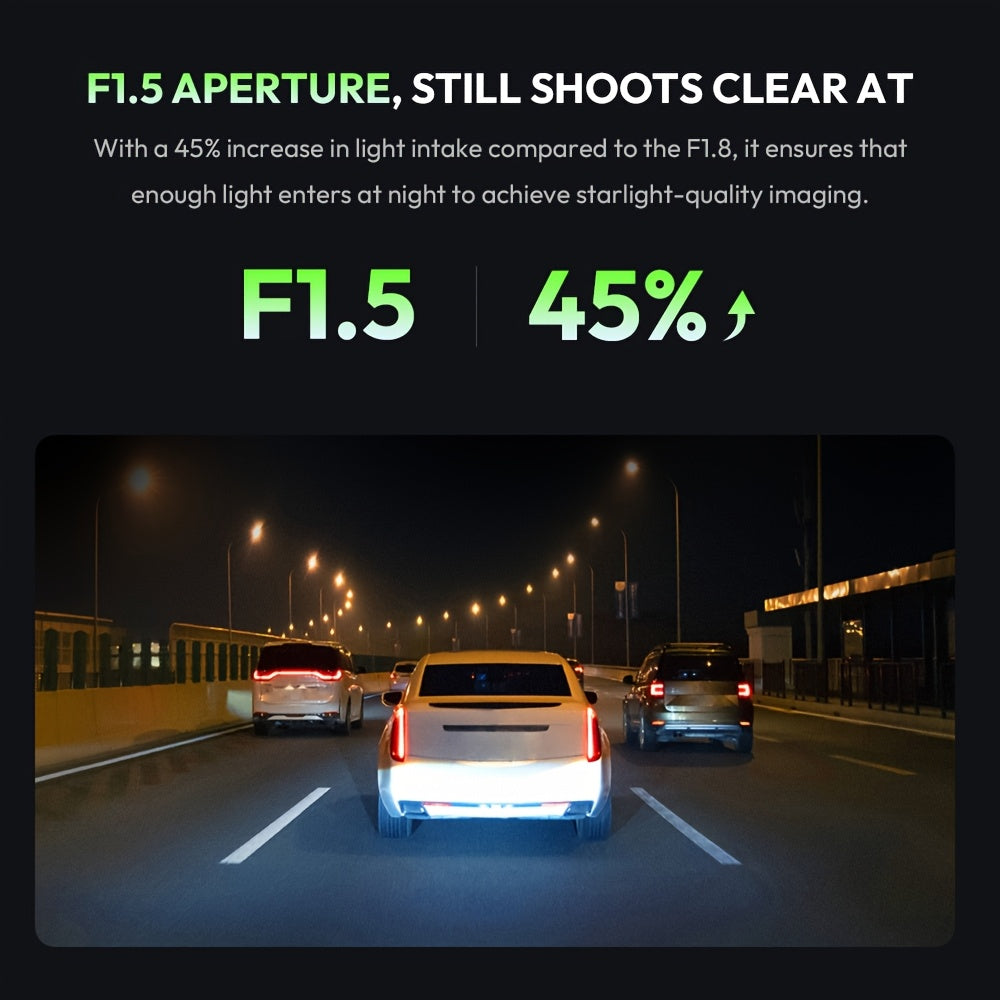 Dash Cam 3K WiFi GPS – 140° Wide Angle, Night Vision, WDR, Parking Mode, Motion Detection & Loop Recording | Botslab G300H Pro