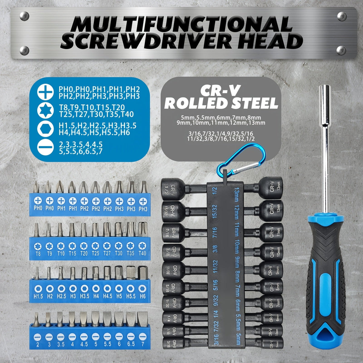 Precision Screwdriver Set 43/83/88Pcs, Chrome Vanadium Steel Magnetic Bits, Slotted Phillips Hex Torx, Professional Repair Kit with Storage Case for Electronics Watch Phone