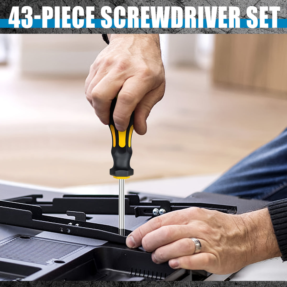 Precision Screwdriver Set 43/83/88Pcs, Chrome Vanadium Steel Magnetic Bits, Slotted Phillips Hex Torx, Professional Repair Kit with Storage Case for Electronics Watch Phone